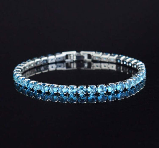 Blue Tennis Bracelet